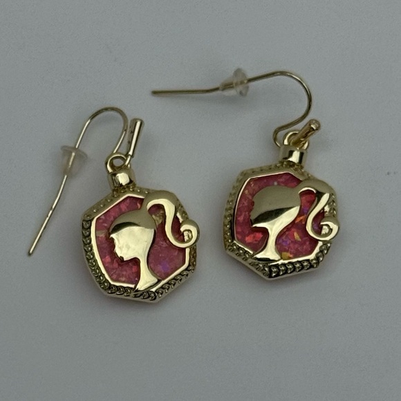 Kendra Scott Gold and Pink Barbie Earrings - Picture 3 of 6
